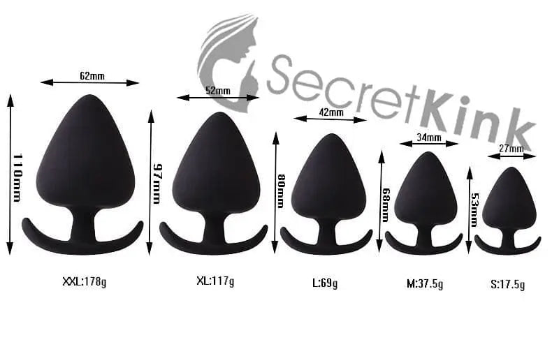 5 Piece Anal Silicone Butt Plug Set