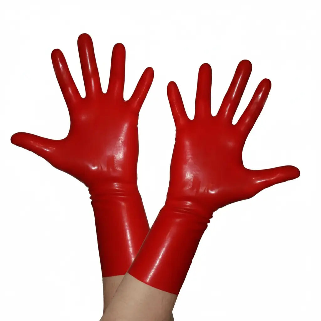Red Latex Wrist Gloves