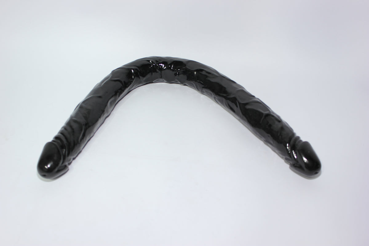 Black Silicone Double-Ended Dildo – Dual Penetration Toy 22"
