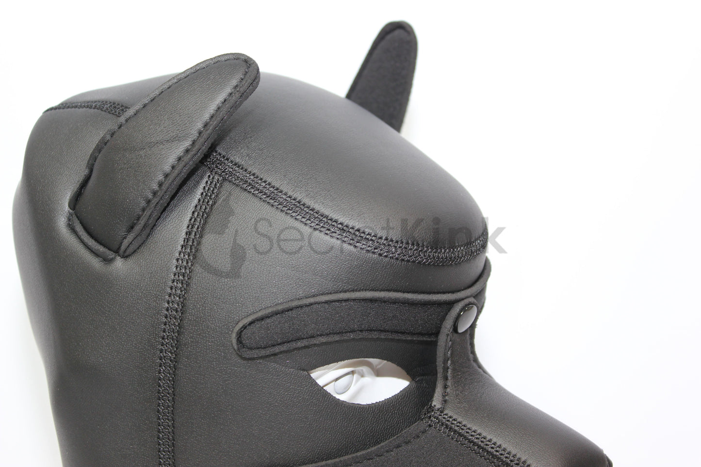 Neoprene Foam Dog Hood - Padded Animal Mask Black