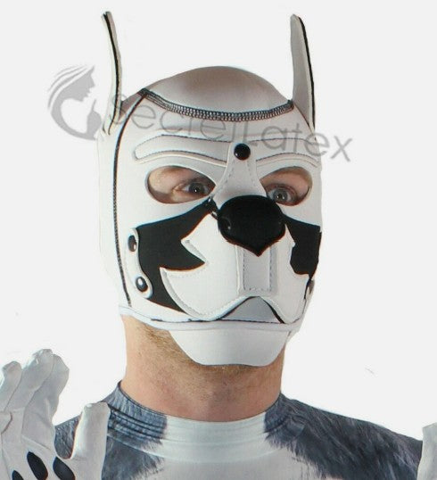 Neoprene Foam Dog Hood - Padded Animal Mask White