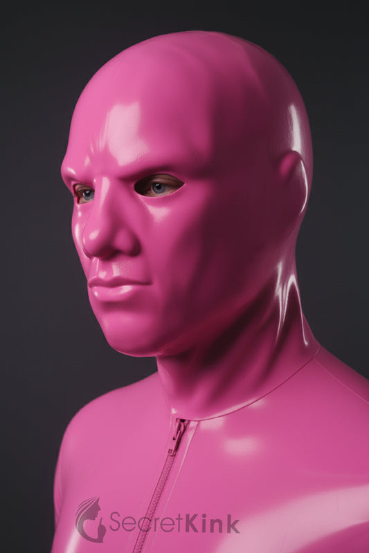 Masculine Pink Latex Hood (Moulded)