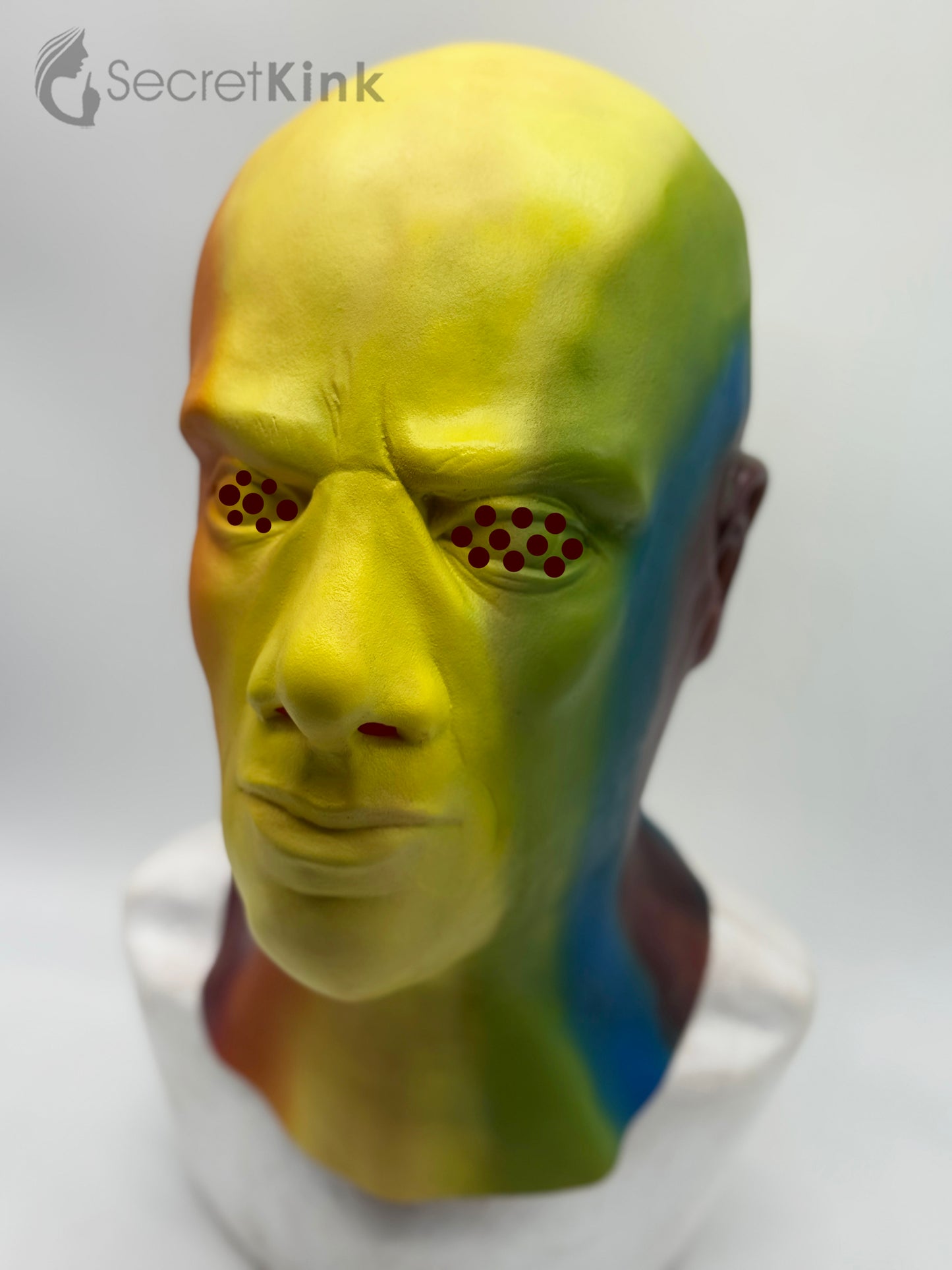 LGBTQ+ Pride Rainbow Gradient Hood Full Head Rubber Mask