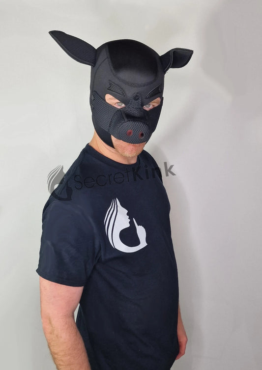 Neoprene Foam Pig Hood - Padded Animal Mask
