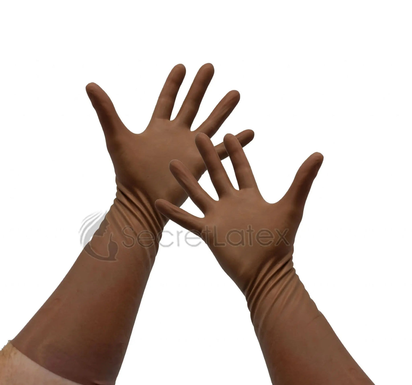 Brown Latex Wrist Gloves