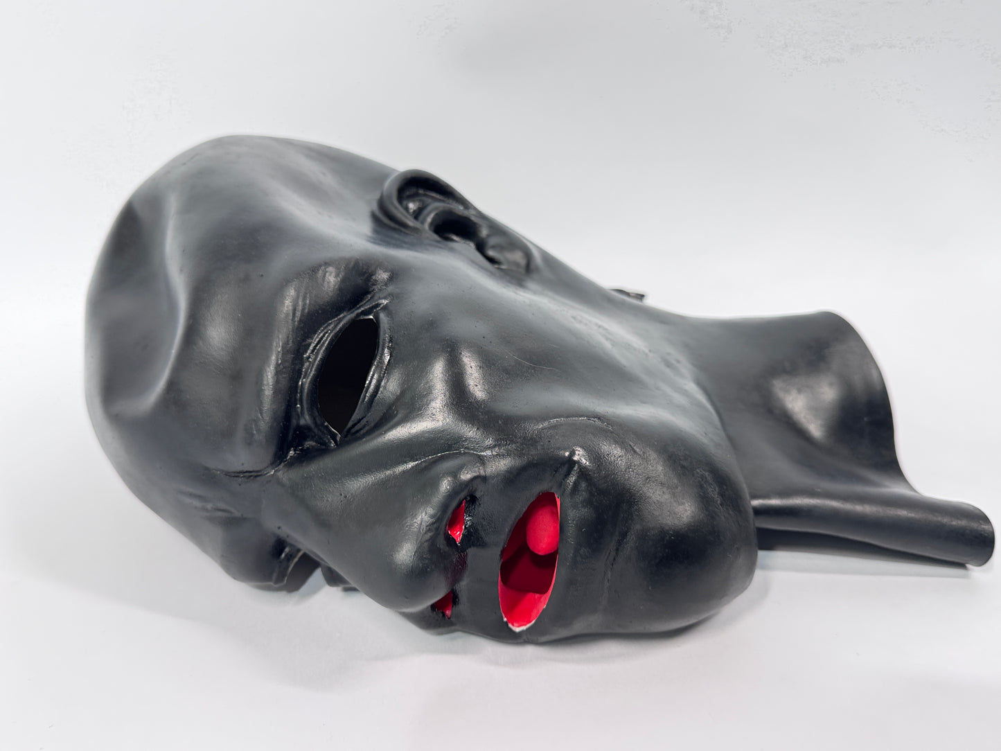 Rubber Masculine Hood l Gag and Nasal Tubes