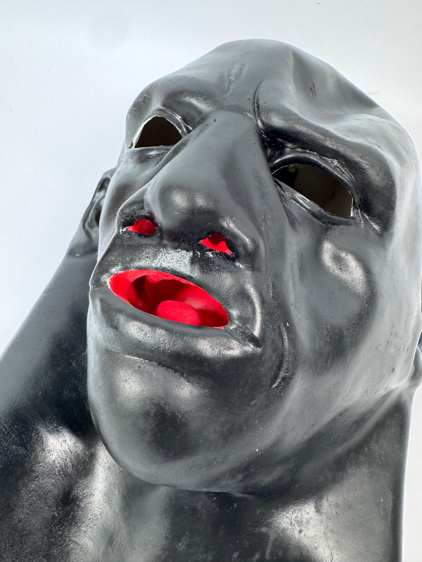 Rubber Masculine Hood l Gag and Nasal Tubes