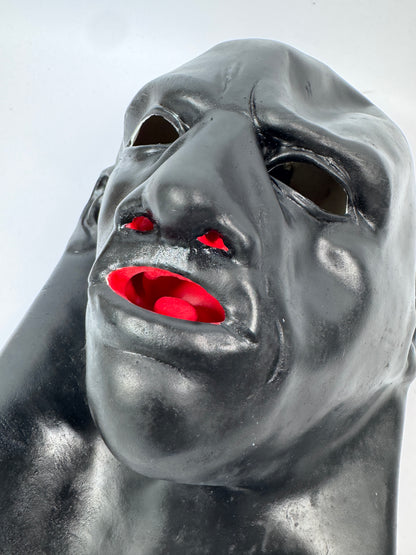 Rubber Masculine Hood l Gag and Nasal Tubes