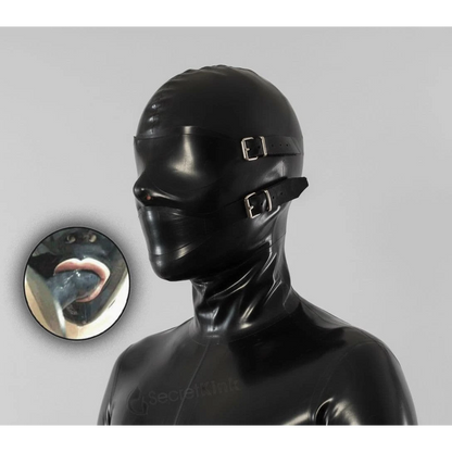 3 Piece Bondage Latex Hood (with Zipper)
