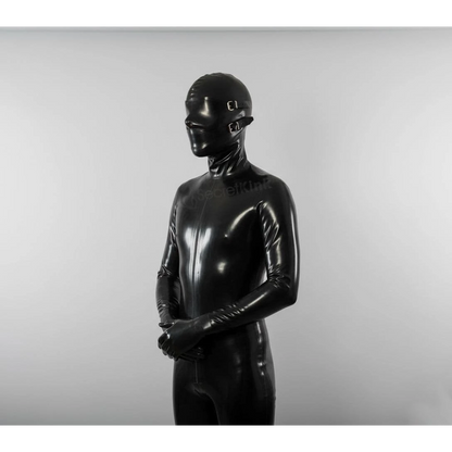 3 Piece Bondage Latex Hood (with Zipper)