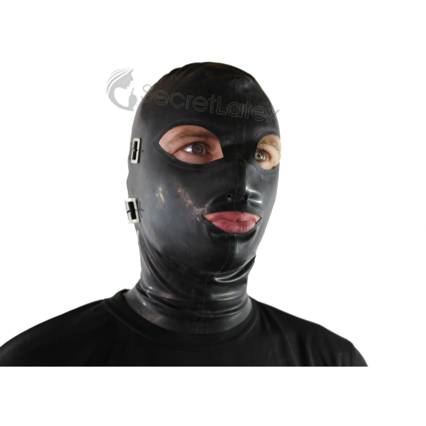 3 Piece Bondage Latex Hood (with Zipper)