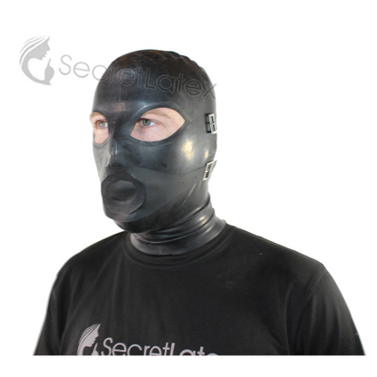 3 Piece Bondage Latex Hood (with Zipper)