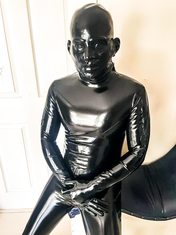 Moulded Masculine Latex Hood with Beard Contour
