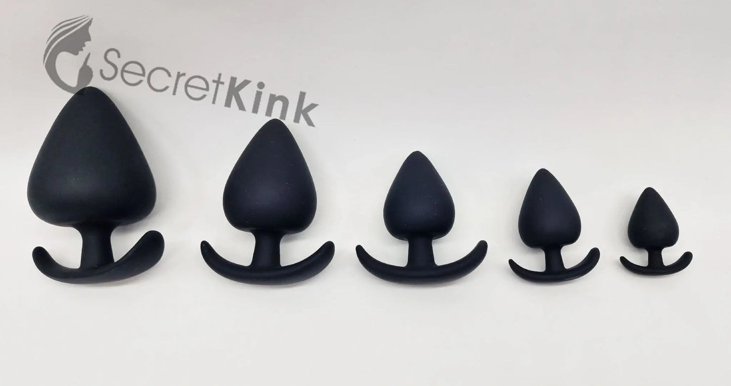 5 Piece Anal Silicone Butt Plug Set