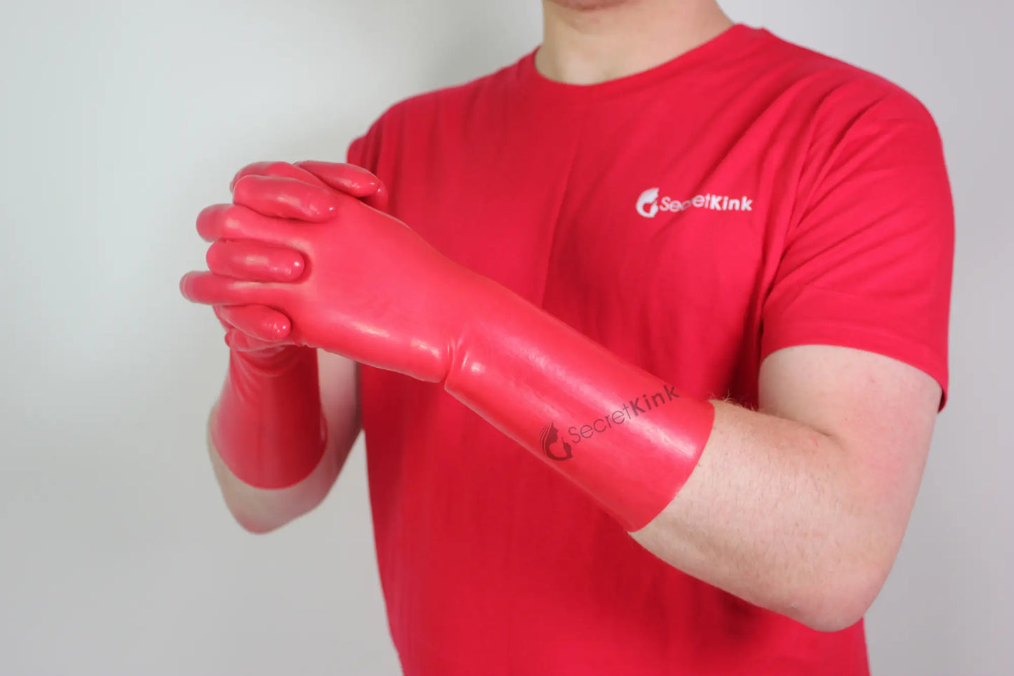 Red Latex Wrist Gloves