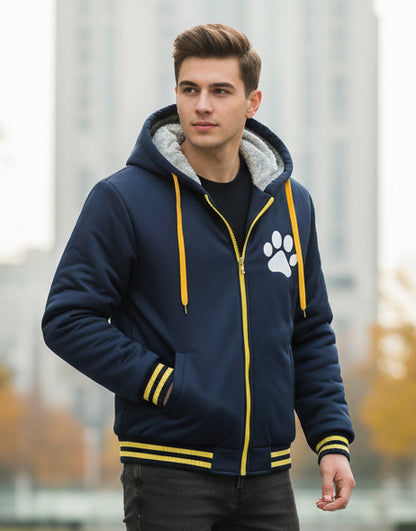 Puppy Print Fleece Lined Coat Jacket
