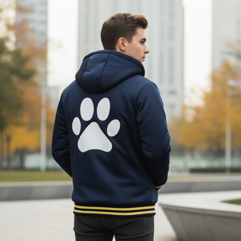 Puppy Print Fleece Lined Coat Jacket