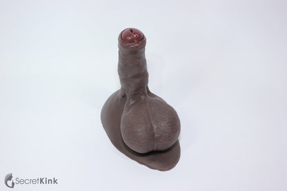 4-inch Chubby Silicone Penis Sleeve Packer with Heavy Balls
