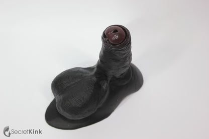 4-inch Chubby Silicone Penis Sleeve Packer with Heavy Balls