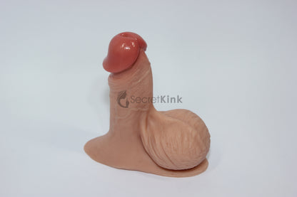 4-inch Silicone Penis Sleeve Packer with Ball-Sack
