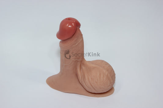 4-inch Silicone Penis Sleeve Packer with Ball-Sack