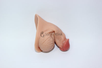 4-inch Silicone Penis Sleeve Packer with Ball-Sack
