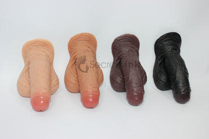 5-inch Silicone Penis Sleeve with Ball-Sack
