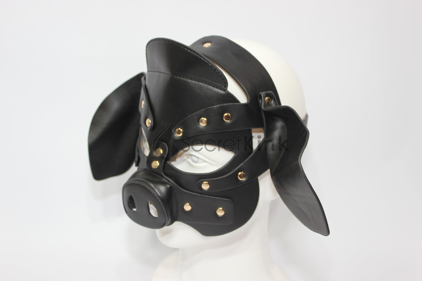 Vegan Leather Pig Masquerade Mask