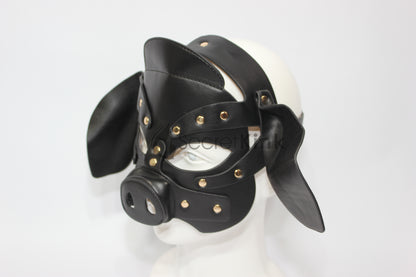 Vegan Leather Pig Masquerade Mask