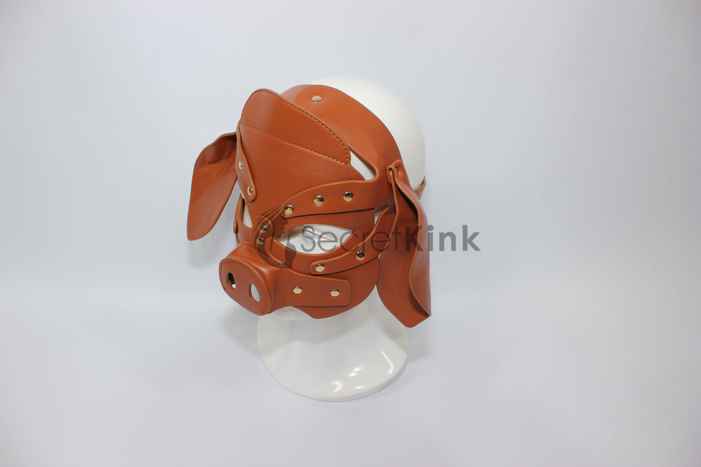 Vegan Leather Pig Masquerade Mask