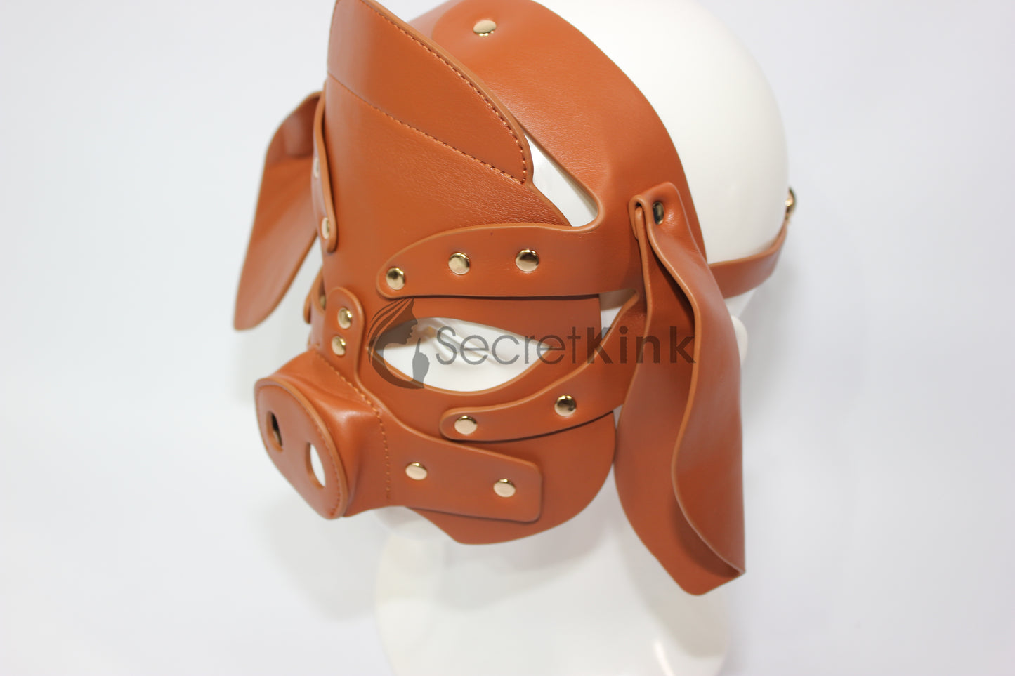Vegan Leather Pig Masquerade Mask