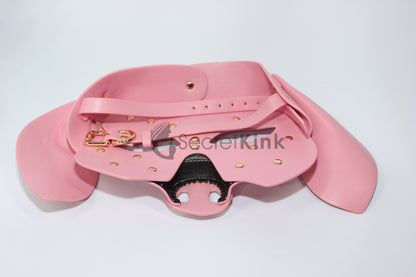 Vegan Leather Pig Masquerade Mask