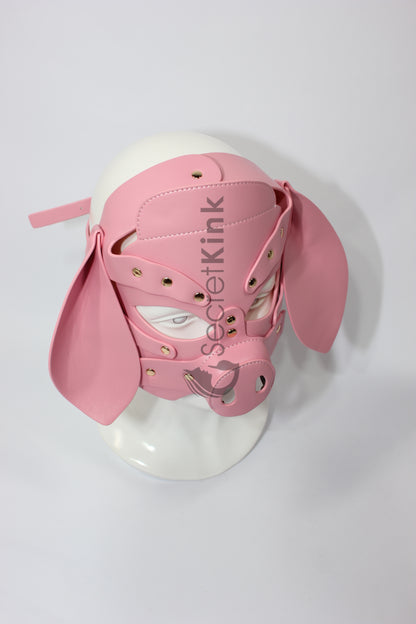 Vegan Leather Pig Masquerade Mask