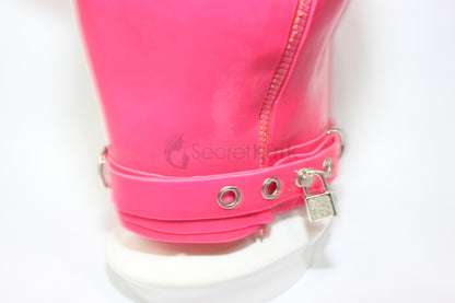 Extra Thick Pink Latex Pig Hood (Latex Padlock Collar)