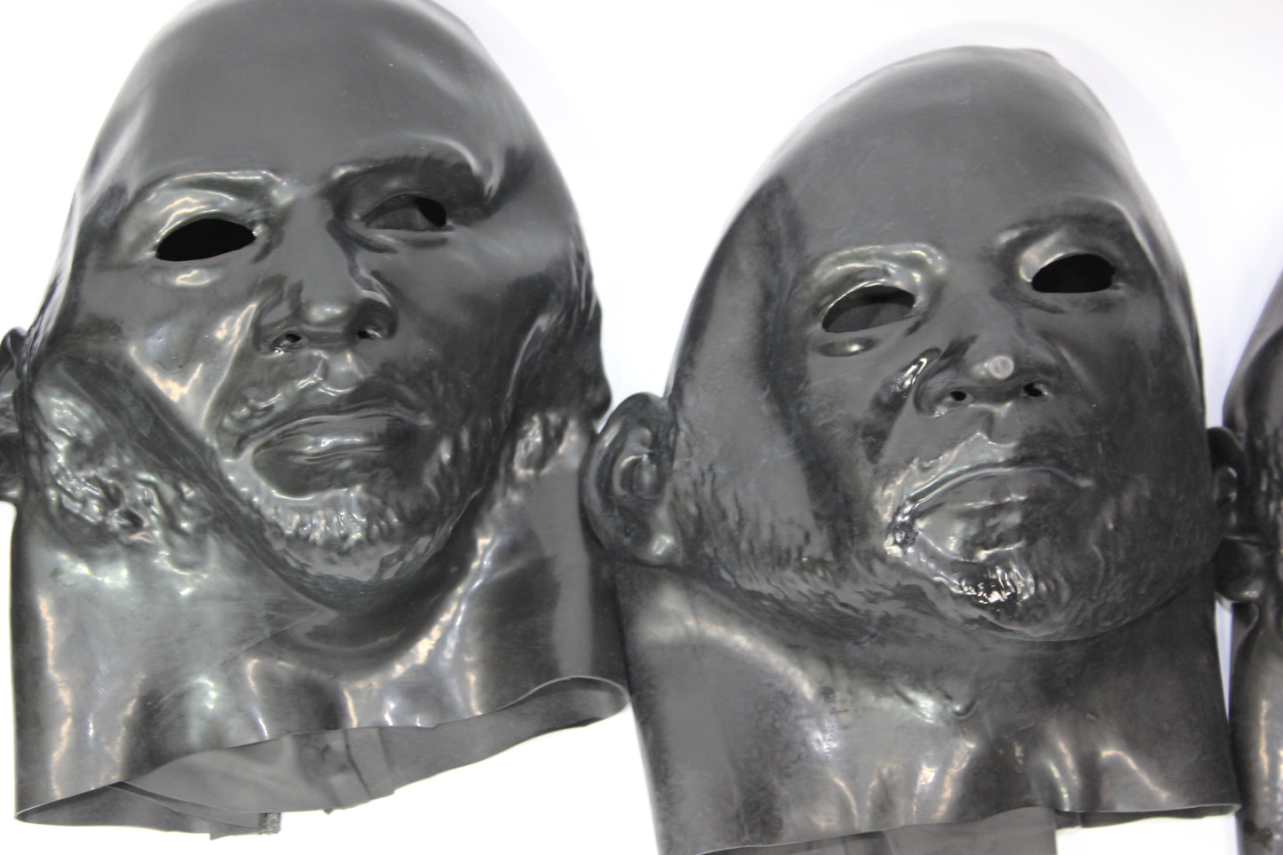 Moulded Masculine Latex Hood with Beard Contour
