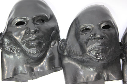 Moulded Masculine Latex Hood with Beard Contour