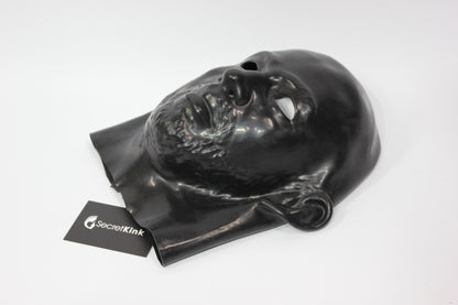 Moulded Masculine Latex Hood with Beard Contour