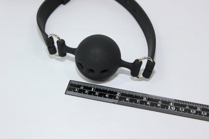 Premium Silicone Breathable Ball Gag with Lockable Adjustable Strap (40mm)