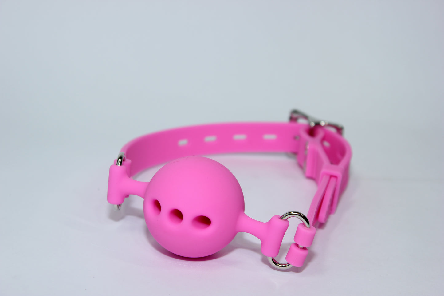 Premium Silicone Breathable Ball Gag with Lockable Adjustable Strap (40mm)