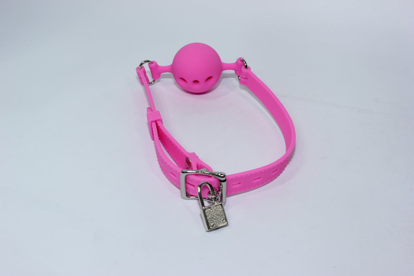 Premium Silicone Breathable Ball Gag with Lockable Adjustable Strap (40mm)