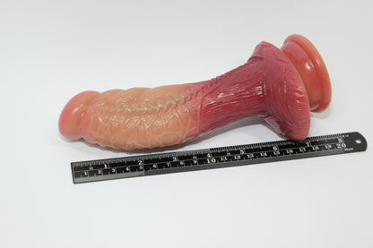 Realistic Veiny Textured Dildo – Ombré Silicone Toy with Suction Cup Base l 6 inch