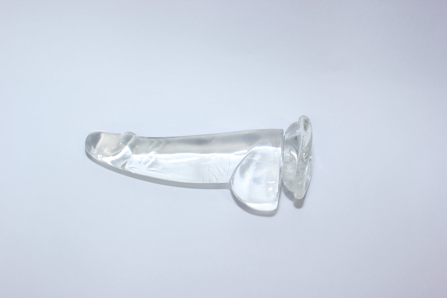Clear Silicone Mini Dildo – 4 or 5 Inch Curved Shaft with Suction Cup Base
