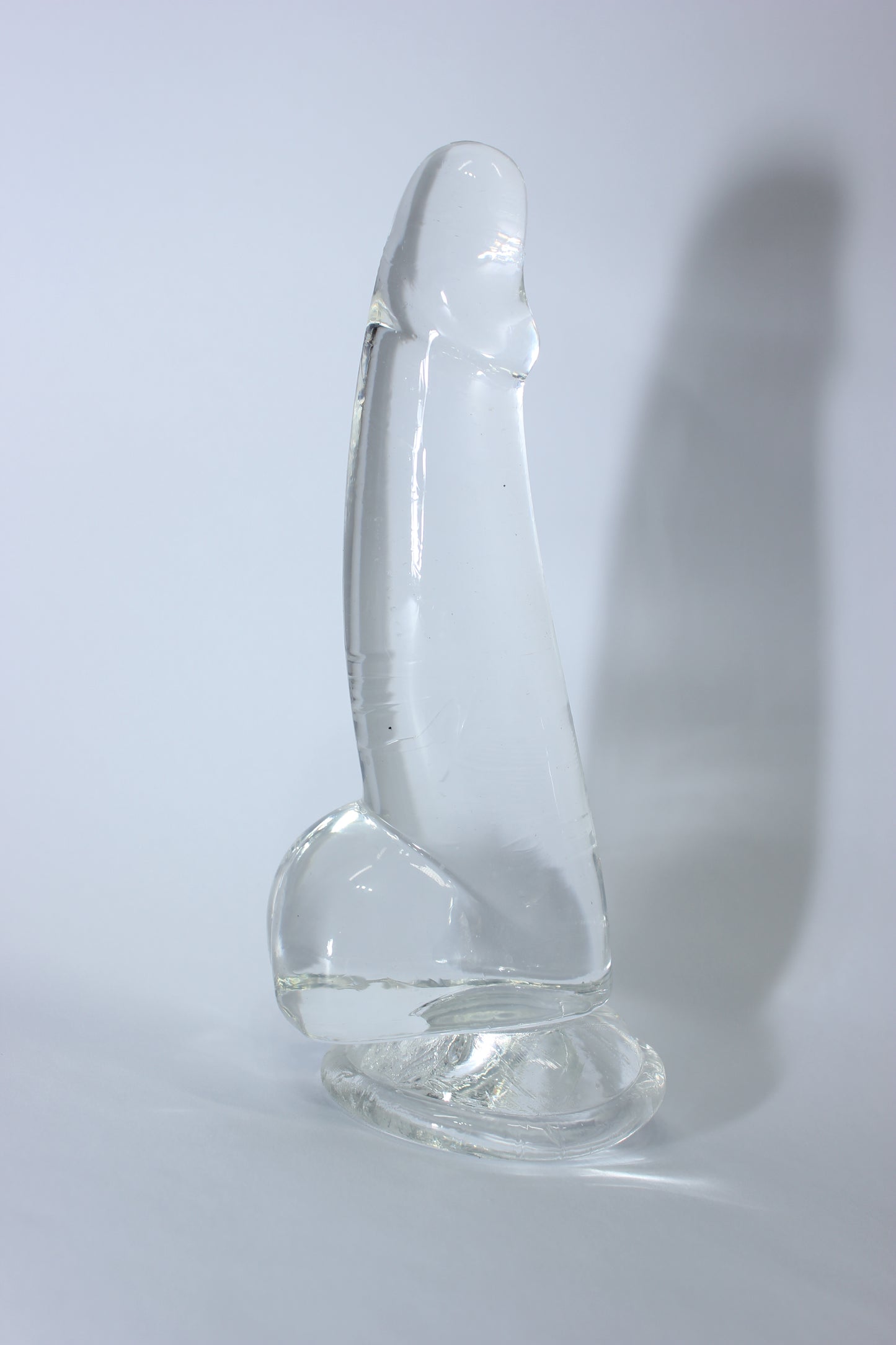 Clear Silicone Mini Dildo – 4 or 5 Inch Curved Shaft with Suction Cup Base