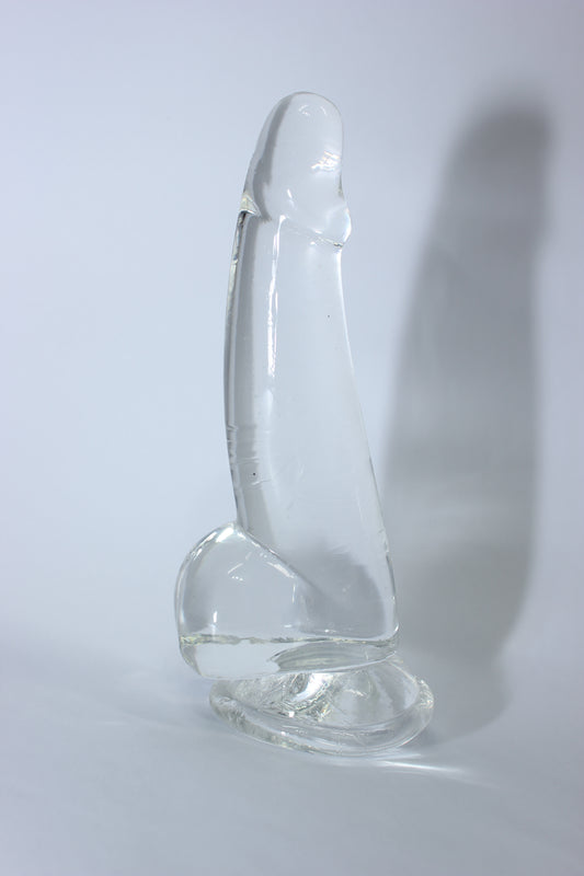 Clear Silicone Mini Dildo – 4 or 5 Inch Curved Shaft with Suction Cup Base