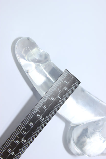 Clear Silicone Mini Dildo – 4 or 5 Inch Curved Shaft with Suction Cup Base