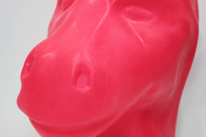 Pink Latex Horse Pony Hood