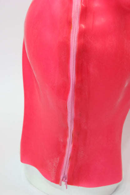 Pink Latex Horse Pony Hood