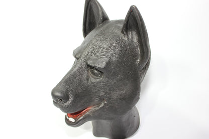 Black Rubber Textured Puppy Hood l Large Size l German Shepherd K9 Style