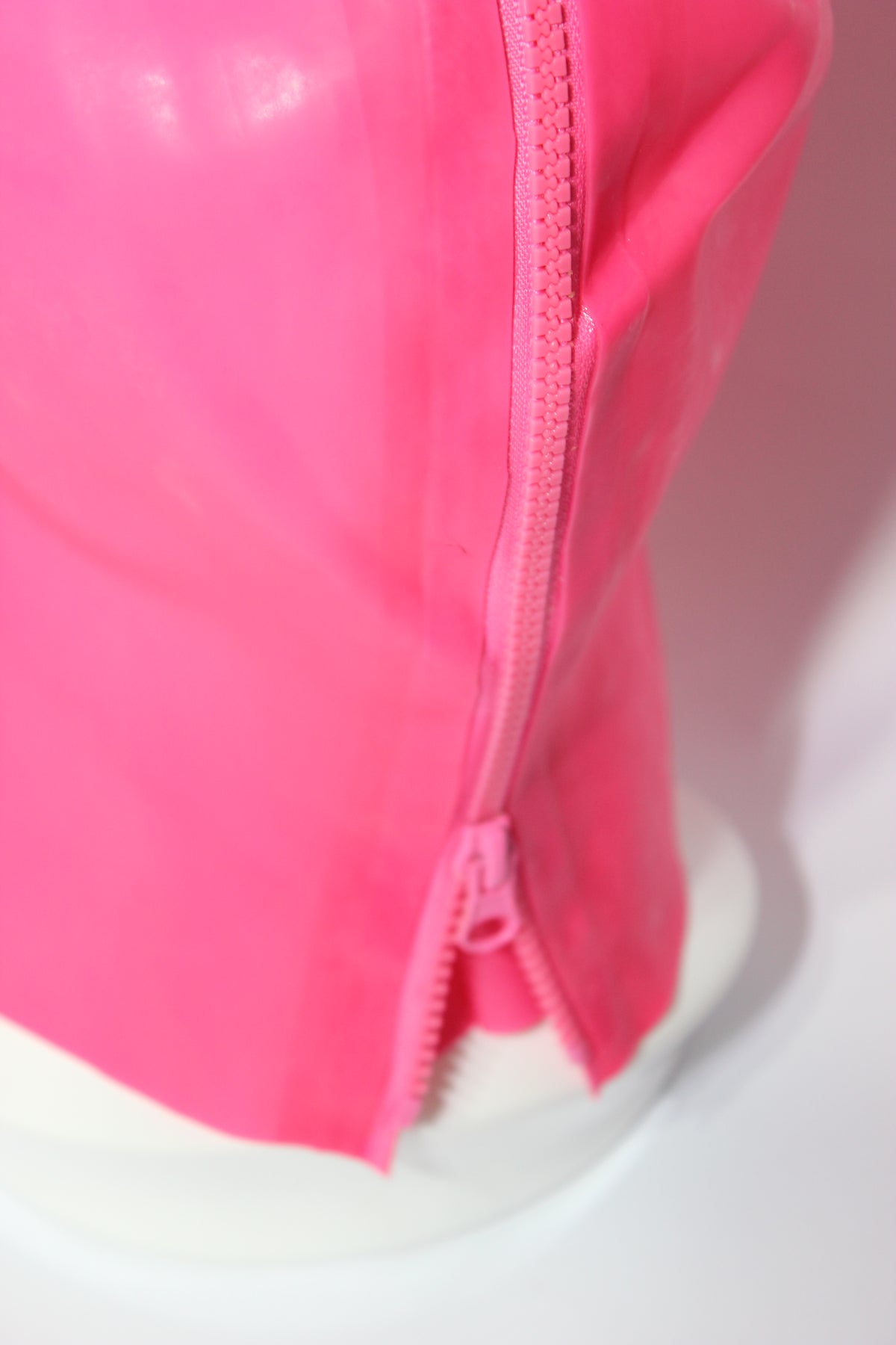 Pink Latex Piglet Hood | Rubber Pig Mask for Cosplay & Pet Play