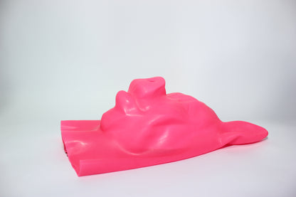 Pink Latex Piglet Hood | Rubber Pig Mask for Cosplay & Pet Play